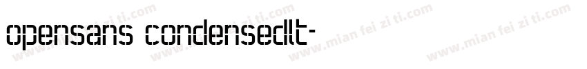opensans condensedlt字体转换